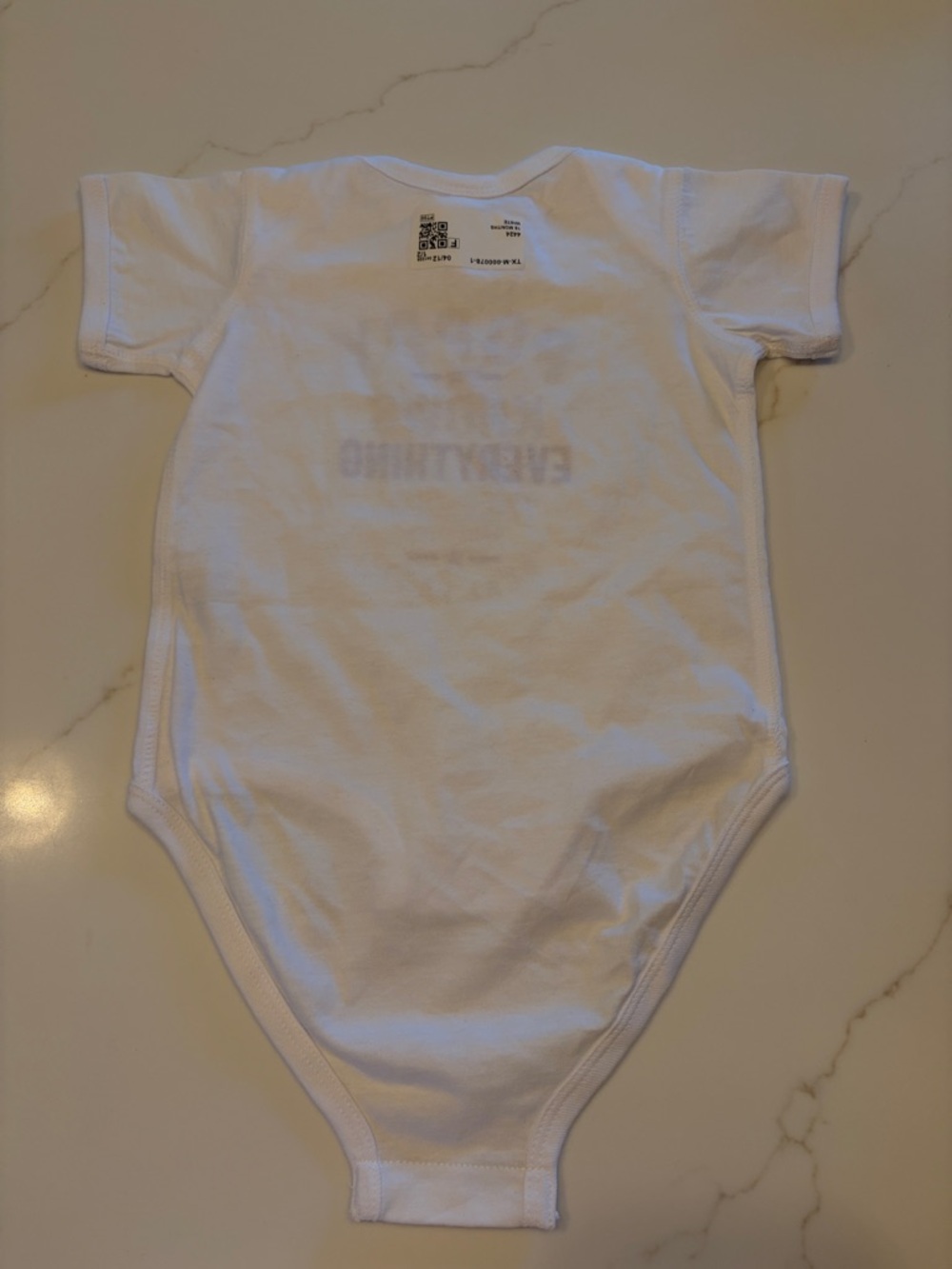 Rabbit Skins White Baby One-Piece with Poppy Graphic - Picture 3 of 3